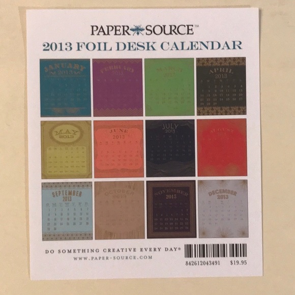 Paper Source 2013 Gold Foil Calendar - Picture 12 of 14